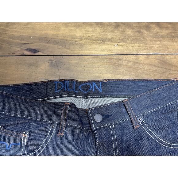Kimes Ranch Men's Dillon Raw Jeans Blue 100% Cotton Wide Bootcut 34x36 USA Made - Picture 5 of 10